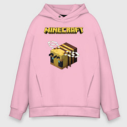 Толстовка оверсайз мужская Minecraft, цвет: светло-розовый