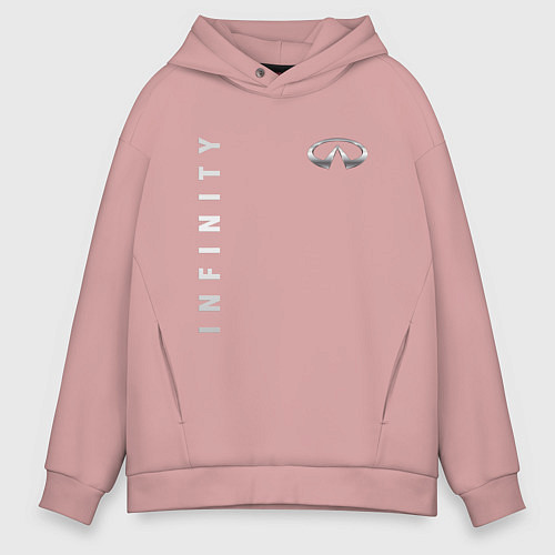 Мужское худи оверсайз Infinity for razor / Пыльно-розовый – фото 1