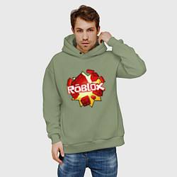 Толстовка оверсайз мужская ROBLOX LOGO, цвет: авокадо — фото 2
