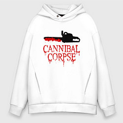 Толстовка оверсайз мужская Cannibal Corpse Труп Каннибала Z, цвет: белый
