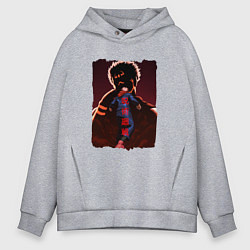 Толстовка оверсайз мужская JUJUTSU KAISEN SUKUNA, цвет: меланж