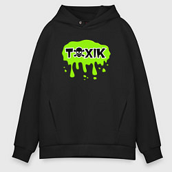 Толстовка оверсайз мужская Токсик toxik, цвет: черный