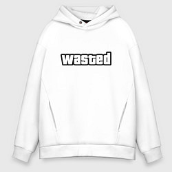 Толстовка оверсайз мужская WASTED, цвет: белый