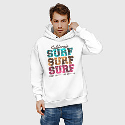 Толстовка оверсайз мужская Surf, цвет: белый — фото 2