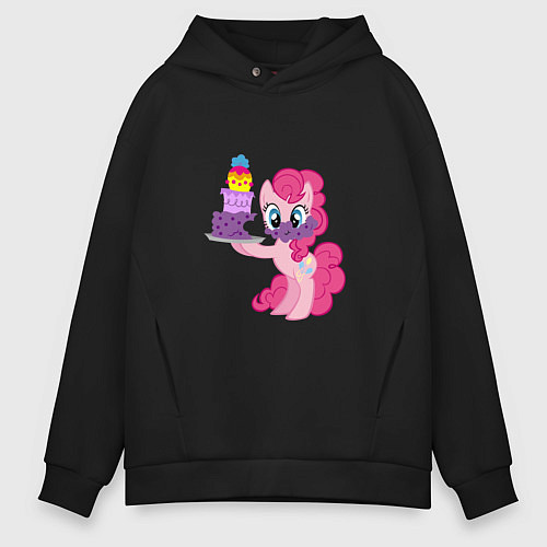 Мужское худи оверсайз My Little Pony Pinkie Pie / Черный – фото 1