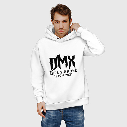 Мужское худи оверсайз DMX King / Белый – фото 3