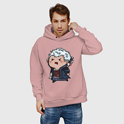 Толстовка оверсайз мужская Baby Nero, цвет: пыльно-розовый — фото 2