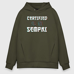 Толстовка оверсайз мужская Certified sempai, цвет: хаки