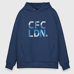 Толстовка оверсайз мужская FC Chelsea CFC London 202122, цвет: тёмно-синий