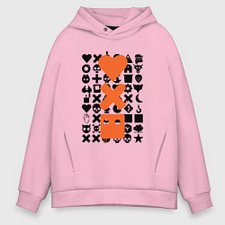 Толстовка оверсайз мужская Love Death & Robots, цвет: светло-розовый
