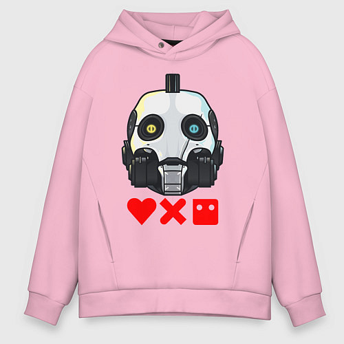 Мужское худи оверсайз Love, Death and Robots XBOT 4000 Z / Светло-розовый – фото 1