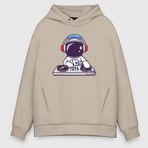 Мужское худи оверсайз ДИДЖЕЙ DJ Z / Миндальный – фото 1