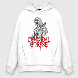 Толстовка оверсайз мужская Cannibal Corpse Труп Каннибала Z, цвет: белый