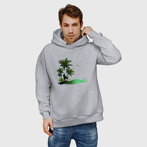 Мужское худи оверсайз Сёрфинг / Меланж – фото 3