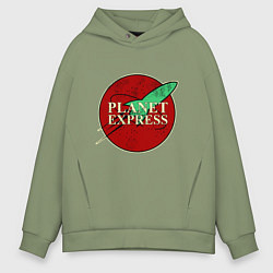 Толстовка оверсайз мужская Planet Express, цвет: авокадо
