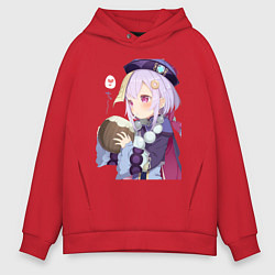 Толстовка оверсайз мужская Ци Ци Кокосовое молоко, цвет: красный