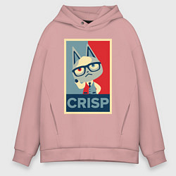 Толстовка оверсайз мужская Crisp, цвет: пыльно-розовый