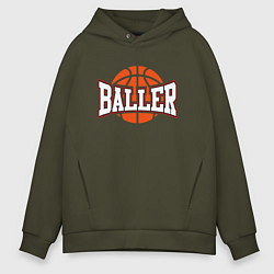 Толстовка оверсайз мужская Baller, цвет: хаки