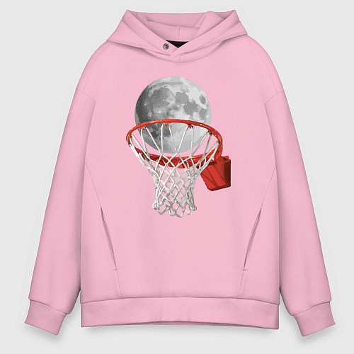 Мужское худи оверсайз Planet basketball / Светло-розовый – фото 1