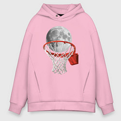 Толстовка оверсайз мужская Planet basketball, цвет: светло-розовый