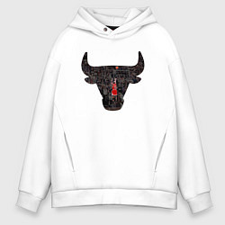 Толстовка оверсайз мужская Bulls - Jordan, цвет: белый