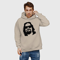 Толстовка оверсайз мужская Большой Лебовски Big Lebowski, цвет: миндальный — фото 2