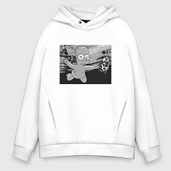 Толстовка оверсайз мужская Simpsons x Nirvana, цвет: белый
