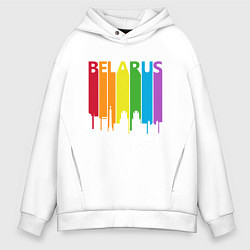 Толстовка оверсайз мужская Belarus Color, цвет: белый