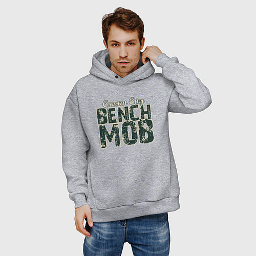 Мужское худи оверсайз Milwaukee Bench Mob / Меланж – фото 3