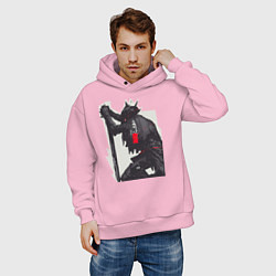 Толстовка оверсайз мужская Bloodborne, цвет: светло-розовый — фото 2