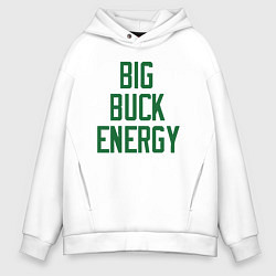 Толстовка оверсайз мужская Big Buck Energy, цвет: белый