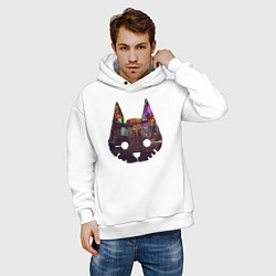 Толстовка оверсайз мужская Stray: City Cat, цвет: белый — фото 2