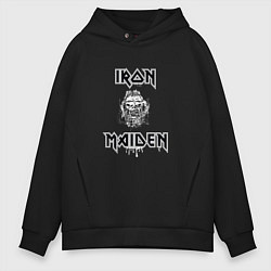 Толстовка оверсайз мужская IRON MAIDEN АЙРОН МЕЙДЕН Z, цвет: черный