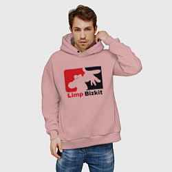 Толстовка оверсайз мужская Limp Bizkit, цвет: пыльно-розовый — фото 2