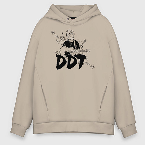 Мужское худи оверсайз DDT Юрий Шевчук / Миндальный – фото 1