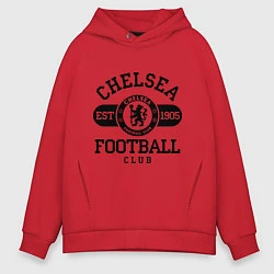 Толстовка оверсайз мужская Chelsea Football Club, цвет: красный