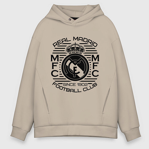 Мужское худи оверсайз Real Madrid MFC / Миндальный – фото 1