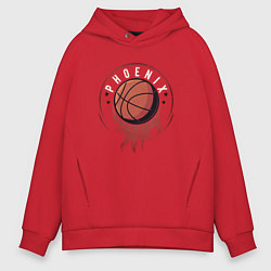 Толстовка оверсайз мужская NBA - Suns, цвет: красный