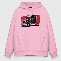 Толстовка оверсайз мужская Truck red, цвет: светло-розовый