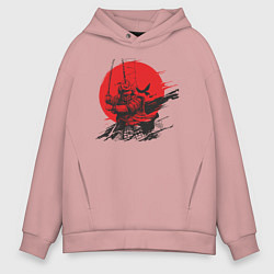 Толстовка оверсайз мужская Самурай, цвет: пыльно-розовый