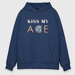 Толстовка оверсайз мужская Kiss My Ace, цвет: тёмно-синий