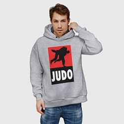 Толстовка оверсайз мужская Judo, цвет: меланж — фото 2