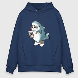 Толстовка оверсайз мужская Котоакула, цвет: тёмно-синий