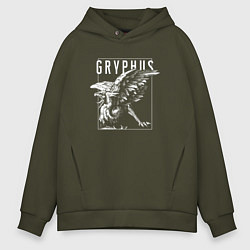 Толстовка оверсайз мужская Gryphus Грифон, цвет: хаки