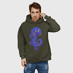 Толстовка оверсайз мужская Blue dragon, цвет: хаки — фото 2