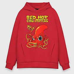 Толстовка оверсайз мужская RED HOT CHILI PEPPERS, цвет: красный
