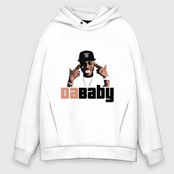 Толстовка оверсайз мужская DaBaby, цвет: белый