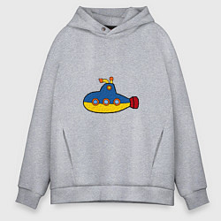 Толстовка оверсайз мужская Подводная лодка, цвет: меланж