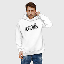 Толстовка оверсайз мужская Hot Wheels Built for speed, цвет: белый — фото 2