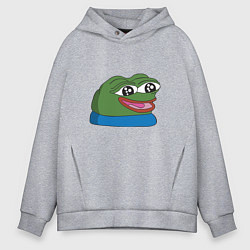 Толстовка оверсайз мужская Pepe happy Пепе хеппи, цвет: меланж